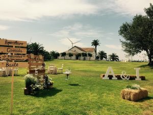 Decoraciones letras novios en Dehesa Bolaños