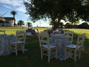Mesas en el jardín - Bautizo Guillermo en Dehesa Bolaños