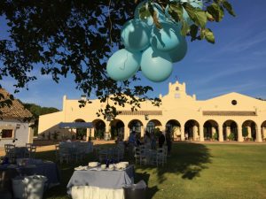 Árbol con globos - Bautizo Guillermo en Dehesa Bolaños