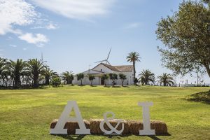 Letras novios - Boda Isabel & Alberto en Dehesa Bolaños