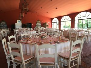 Salón para almuerzo - Boda Tamara & Borja en Dehesa Bolaños