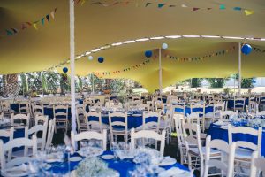 Interior carpa almuerzo - Boda Bea & Ignacio en Dehesa Bolaños