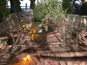 Mesa imperial cena - Bautizo Carla en Dehesa Bolaños