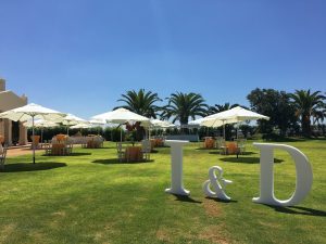 Iniciales novios - Boda Inma & David en Dehesa Bolaños
