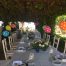 Mesa imperial con globos de topos - Comunión Mencía en Dehesa Bolaños