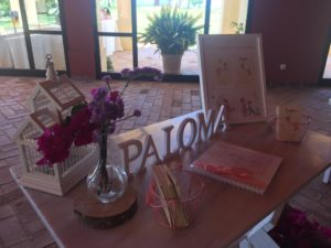 Mesa de firmas - Comunión Paloma en Dehesa Bolaños